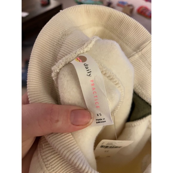 Anthropologie Daily Practice NWT Colorblock Sweatshirt Skirt Greem - Size XS - Picture 5 of 9